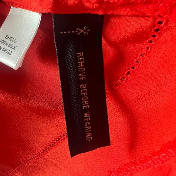 EUC Banana Republic Silk Cutout Red/Orange Mini Dress Size Medium - Picture 7 of 7